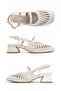 Women's Knitted Textured Short Heeled Open-Back Strap Summer Shoes - 2