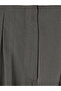 Anthracite Loose Fit Women's Pleated Fabric Trousers - 2