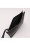 Noctra Black Leather Clutch – Unisex Handbag with Card Holder, Phone Compartment, and Zippered Inner Pocket - 4