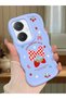 Vivo Y27 Compatible Case Camera Protector Blue Silicone Couple Phone Case Strawberry Pattern