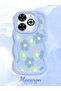 Infinix Smart 8 Plus Compatible Case Camera Protector Blue Silicone Couple Phone Case Floral Pattern - 2