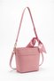 Lyra Powder Pink Women's Shoulder Bag with Scarf Detail - 3