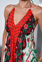 Long Oversized Dress with Halter Neck Detail and Backless Slit - 7