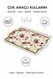 Konak Non-Slip Serving Tray 41 X 30 cm – Melamine Breakfast, Tea and Hotel Tray - 6