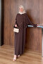 Women's Sequin Embroidered Linen Bat Sleeve Dress - 3