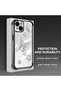 iPhone 14 Compatible Transparent Back Panel Four-Corner Reinforced Impact Protection Glossy Edge Silicone Case - 3