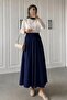 Black Pocketed Flared Skuba Crepe Skirt - Ideal for Comfortable and Stylish Combinations