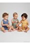 Basic 3-Piece Set with Straps, 1-18 Months Snap Fastener Badi - Blue