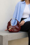 Burgundy Charm Gift Women's Shoulder and Crossbody Bag - 3