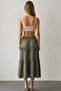 Ruffled Long Skirt Khaki - 4