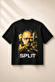 Split Printed Oversize Boxy Cut Unisex 100% Cotton T-Shirt (190 Gsm)