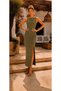 Women's Green Slit Detailed Long Summer Dress - 4