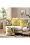 Yellow Lemon and Love Home Written Runner and 4-Piece Cushion Cover Set Modern Decorative - 4
