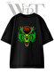 Shenron Dragon Design Printed Unisex Black Oversize T-Shirt