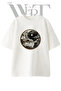 Yin Yang_1 Design Printed Unisex White Oversize T-Shirt