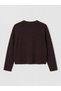 Lcwaikiki Classic Brown Crew Neck Women's Knitwear Cardigan - 6