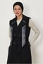 Belted Scarf Detail Vest 46764 - 3