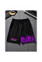 Hanangiyim Unisex Oversize Relaxed Fit High Waist Special Design Printed Summer Shorts