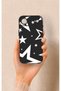 iPhone 17 Air Compatible Black Mega Star Patterned Silicone Case