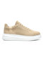 Zrc2635 - High Quality High Sole Men's Sneaker Beige Suede - 3