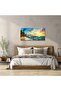 Tropical Palm Beach Sunset Gallery Wrapped Canvas Wall Art | 50x100cm 20x40 inch | Panoramic Ocean Seascape Wall Decor - 5