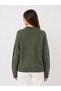 Women's Knitwear Khaki Sweater High Neck Long Sleeve - 2