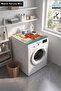 Clothes Dryer Top Organizer Mat Liquid-Proof Cover Floral Elephant - 2
