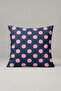Navy Blue Pink Polka Dot Throw Pillow Cover 117 – Navy Candy Dots Design 45X45 cm