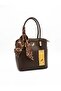 Leather-Look Multi-Compartment Hand and Shoulder Bag with Scarf Detail - 5