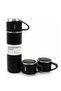 Aconcept Thermos Stainless Steel Thermos Black Color with 3 Cups (105428) Thermos Set
