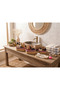Red Plain Fabric Bamboo Multipurpose Organizer Basket Set - Bathroom Kitchen Makeup Organizer 3-Piece Set - 2