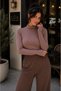 Women's Fingerless Turtleneck Viscose Bodysuit - Super Quality - Turtleneck - 3