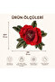 Red Rose Pattern Embroidered Fabric Applique for Jeans Jacket T-Shirt and Bag Decoration - 1 Piece - 2