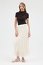 Crush Skirt with Wrinkle Effect and Elastic Waist