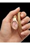 Luxury Design Gold Spiral Mesh Cord Pink Dial Women Wrist Watch - 2