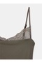 32730 Lace Detailed Strappy Bodysuit-Khaki - 7