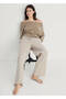 Elastic Detailed Striped Pajama Pants - 6
