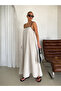 Linen Black String Tie Detail Maxi Dress