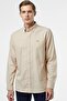 Men's Slim Fit Beige Shirt Slim Fit Cotton Men's Shirt Beige - 2