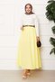 Pocket Detailed Sports Terry Cotton Skirt Light Yellow
