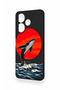 Redmi 13 4g Compatible Red Sun Whale Pattern Silicone Case - 3