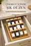 13 Piece Glass Spice Jar Set with Bamboo Stand 120 ml 12 Spice Jars and 16 Labels - 3