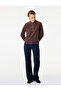 Long Sleeve Ornate Buttoned High Neck T-Shirt with Frog Closure Detail