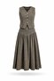 Green Gingham Pattern Vest Skirt Set 8411