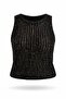Black Sequined Knitwear Blouse