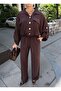 Tencel Fabric Gold Buttoned Bat Sleeve Suit - 6