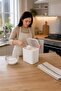 2-Piece Fairy Tale Storage Container White 4.5 Liter Flour and Legume Storage Container with Lid Food Organizer Vp-033 - 6