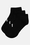 Kids Boy 3 Pairs Brand Logo Ankle Socks, Black