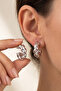 Women's Bow, Drop, Hoop Model Multiple Earring Set - 5