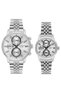 Jg Polo Steel Bracelet Metallic Dial Lover Wristwatch Set